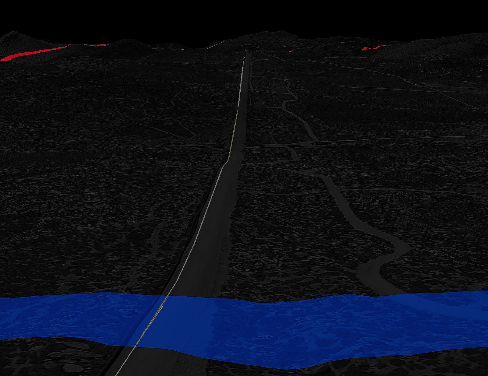 The U.S.-Mexico border as it runs from San Diego State’s field to Boise State’s field.